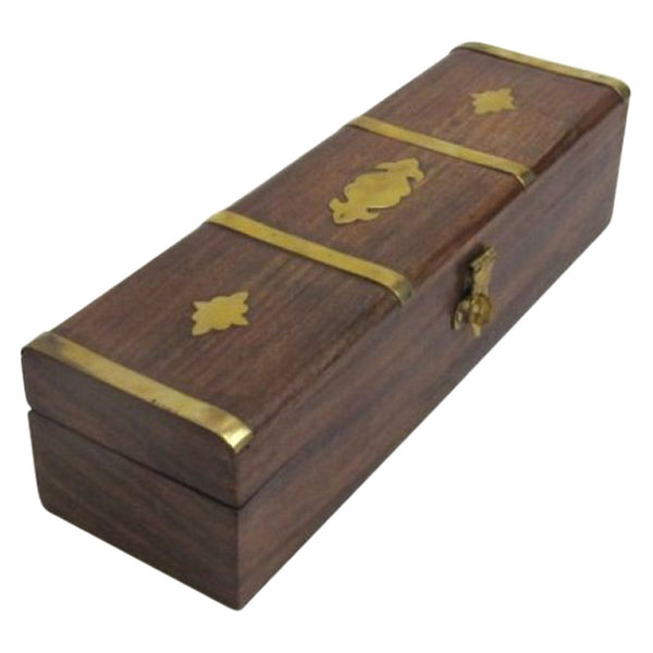 SH 6900 - Wooden box. Hinge brass Inlay