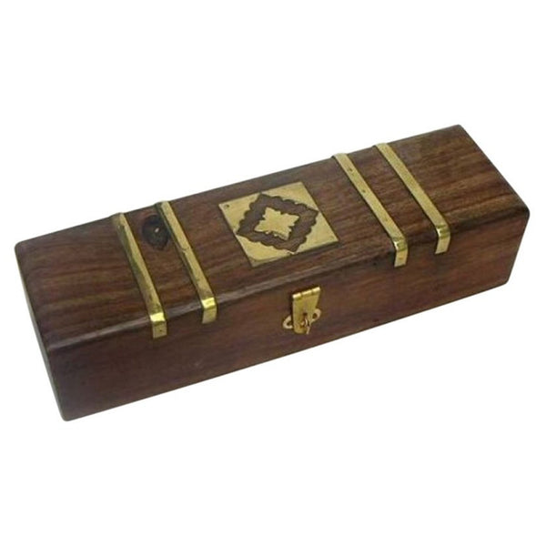 Wooden Box Brass Inlaid
