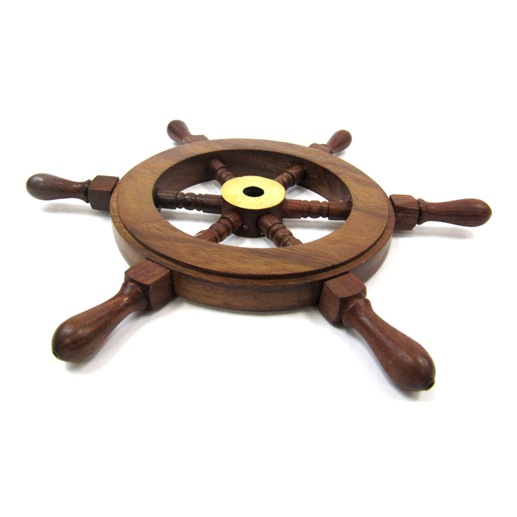 SH 8759A - Wooden Ship Wheel 9" Sheesham