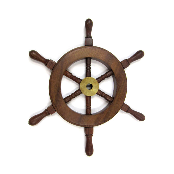 SH 8759A - Wooden Ship Wheel 9" Sheesham