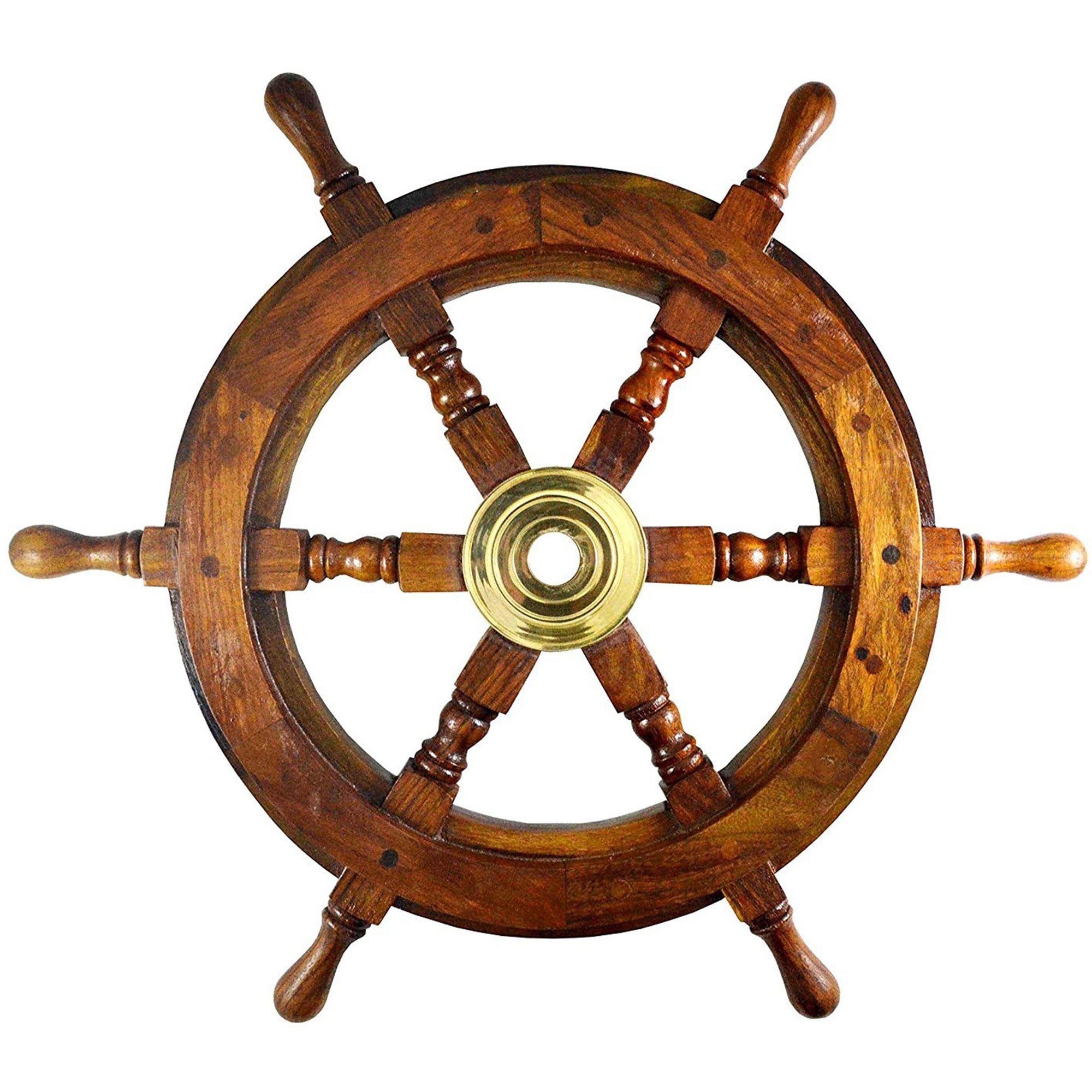 SH 8761 - Wooden Ship Wheel 15"