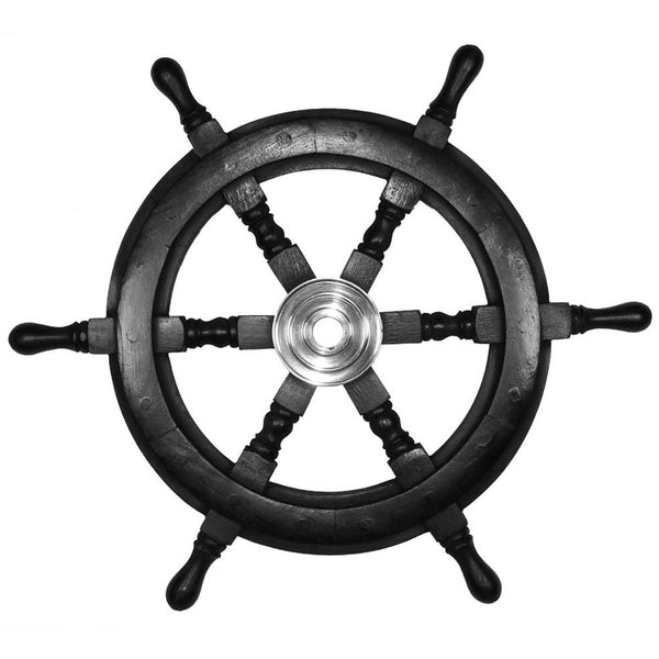 SH 8762A - Pirate Ship Wheel, 18" Aluminum Base