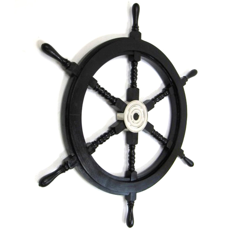 Pirate Ship Wheel w/ Aluminum Antique