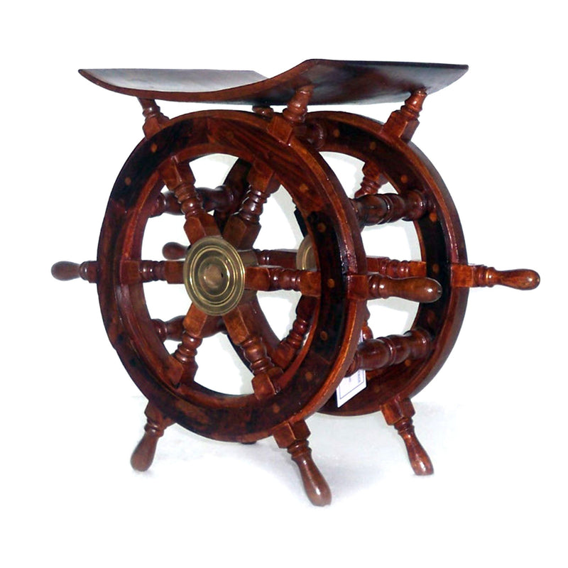 Ship Wheel Table, 18"