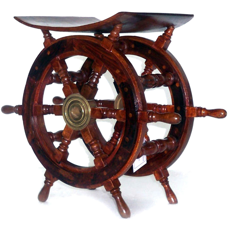 Ship Wheel Table, 18"