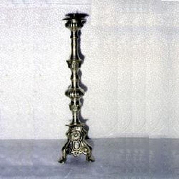 Candle Holder Antique Silver, 12"