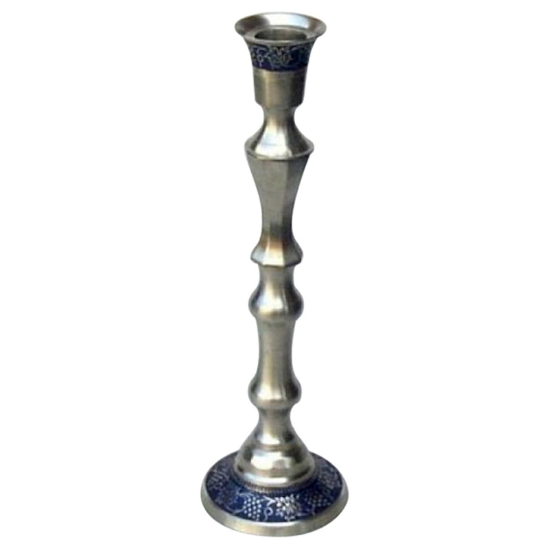 Candle Holder 22" Silver Blue