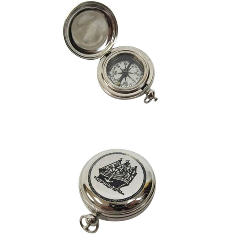 SP 48423 - Solid Brass Dalvey Compass Ship Design - chrome plated