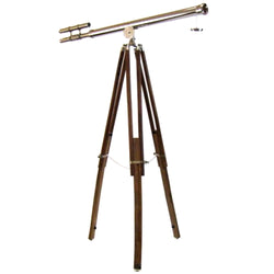 SP 4860D - US Navy Telescope - Chrome-SPL Edition, Wooden Stand