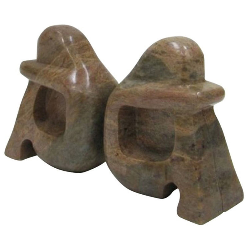 SS 12141 - Soapstone Bookend Pair, Modern Sitting Man 6" (448RB)