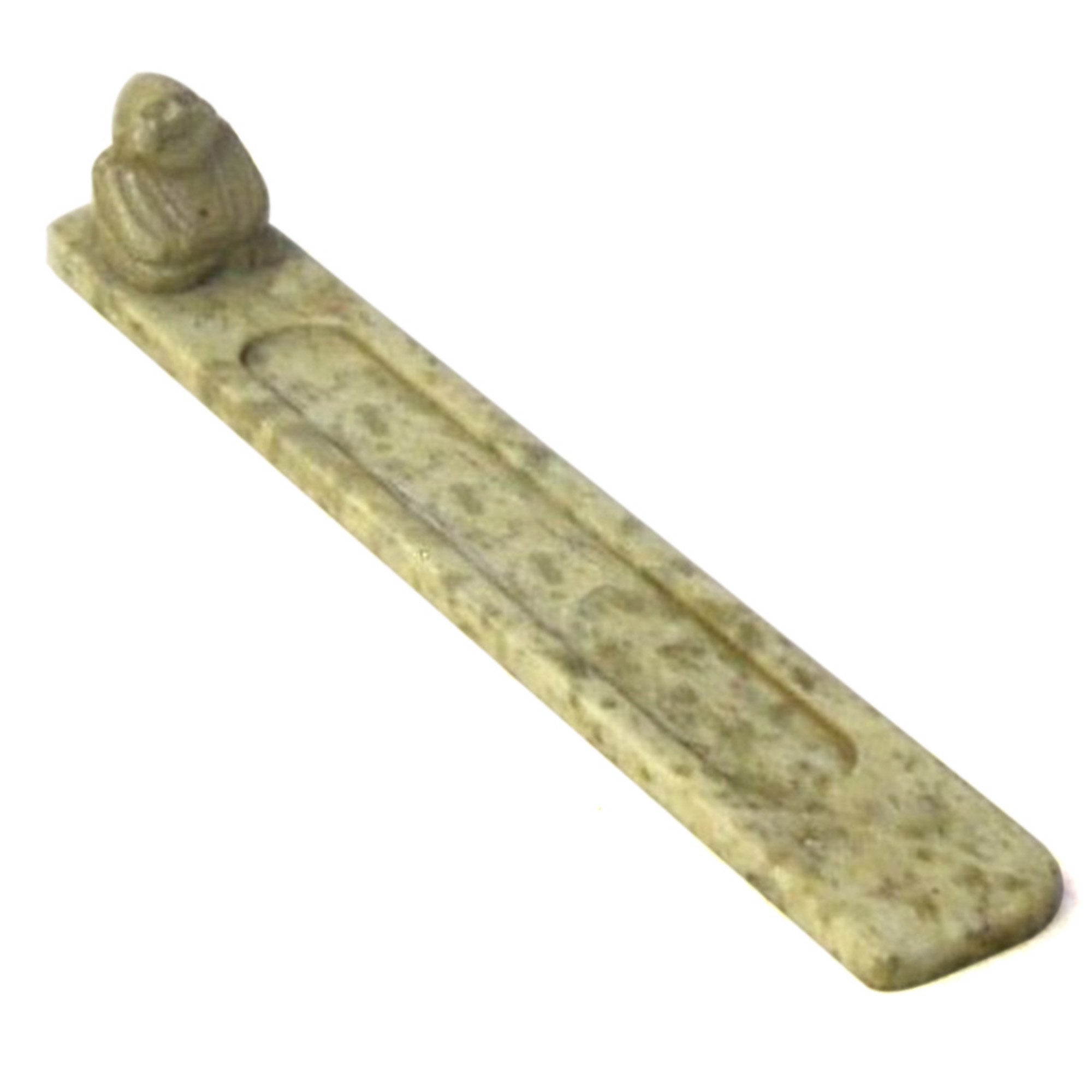 SS 189B - Soapstone Incense Stick Burner With Buddha