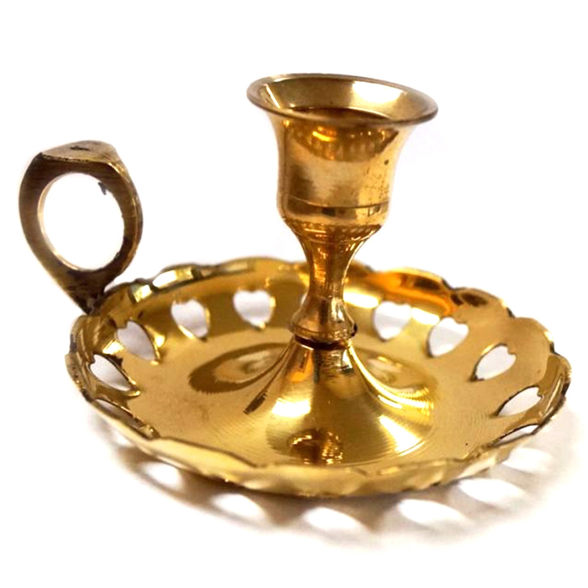 SS 22301 - Brass Heart, Candle Holder