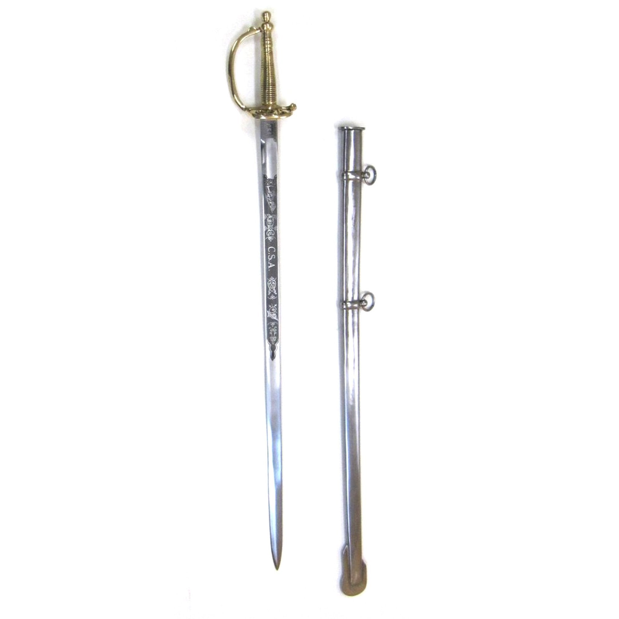 WP 1234 - Confederate CSA (NCO) Sword, 40" With Scabbard