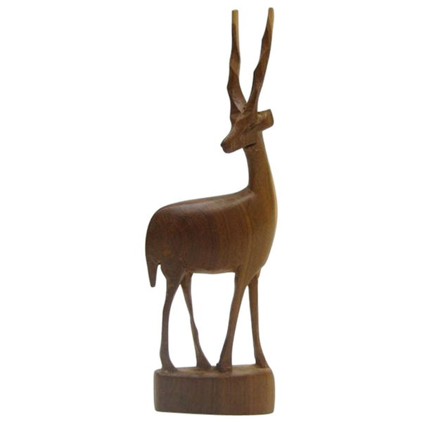 WW 126 - Hand Carved Wooden Antelope Made in Africa