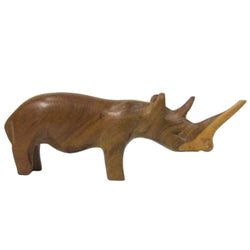 WW 129 - Hand Carved Wooden Rhino Made in Africa